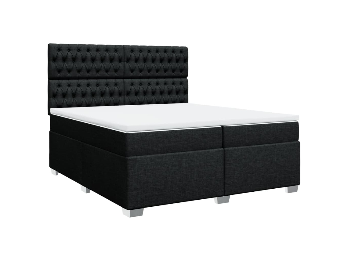 Box Spring Bed, Box Spring Beds Vidaxl Preto Tecido (200 X 200 Cm)