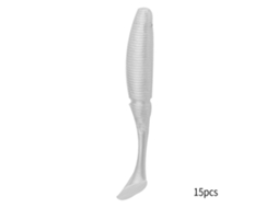 15 Iscas Artificiais Peixe T 50mm Brancas 1g
