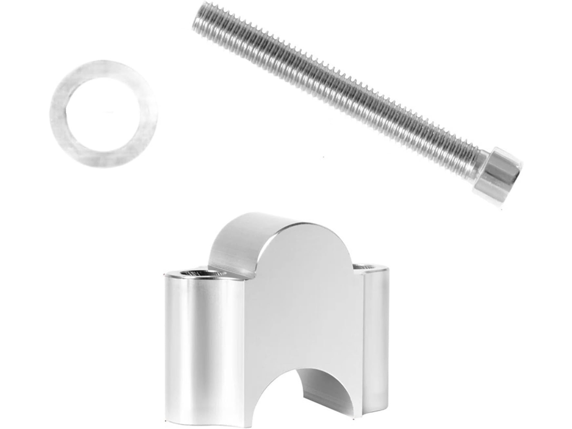 Adaptador de Elevação Guidão 1 Par Suportes 28 Mm 1/8" Montagem Braçadeira Usinado Cnc Feito Liga Alumínio