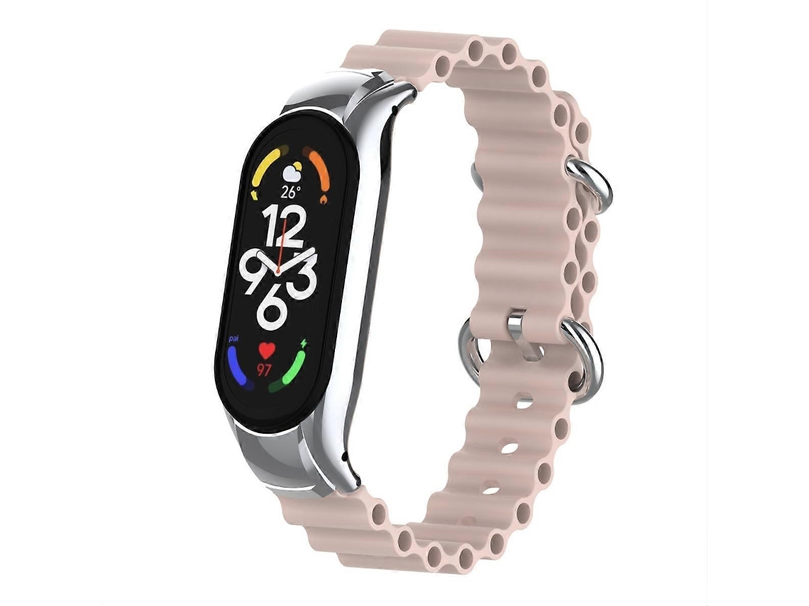 Pulseira De Silicone Respirável Para Xiaomi Mi Band 7, Estilo Náutico
