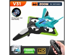 Drone De Avião Planador De Espuma V31 Com Câmera 4k Bestvite (duração Da Bateria 15 Min 4 Baterias Verde)