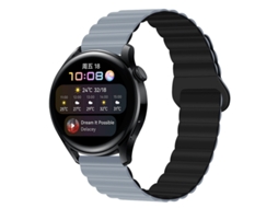 Bracelete Para Garmin Vívomove Hr/3/style/luxe/sport/trend (20mm) Cinza-preto Cuich