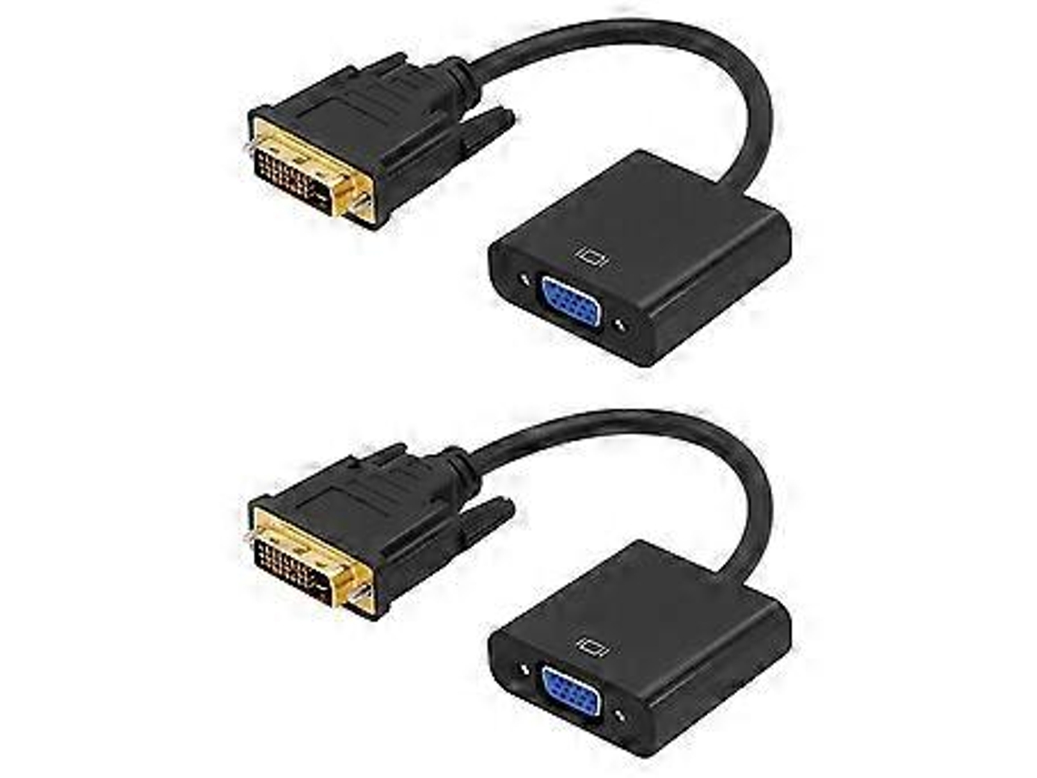 Adaptador Ativo Dvi D Para Vga Durável Para Computadores E Monitores Com Cabo Blindado, Plug Play, Fácil Instalação Slowmoose