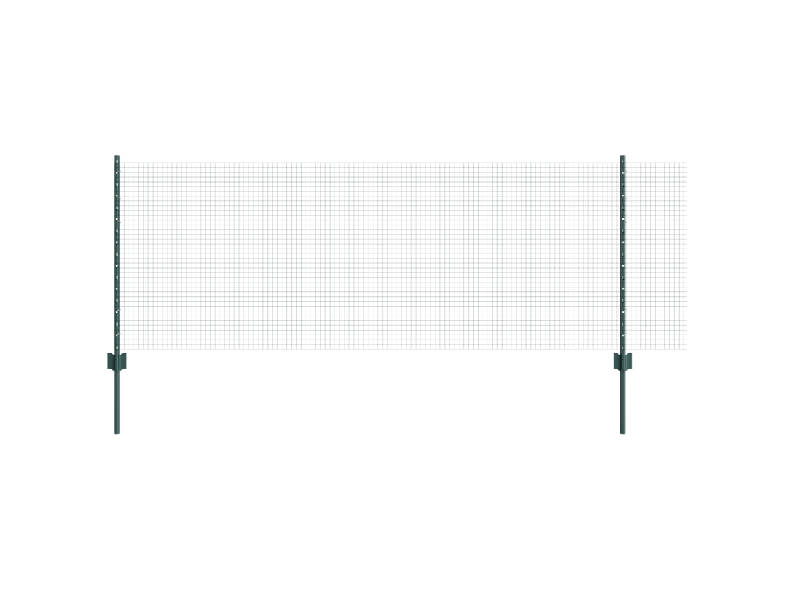 Conjunto 1 Cerca Externa Vidaxl Verde Aço (50 X 0,8 M)