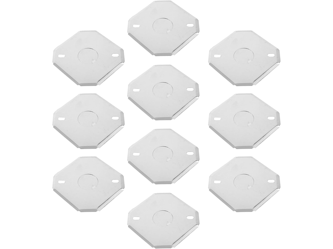 Conjunto De 10 Tampas Metálicas Octogonais De 4x16 Polegadas (10 Unidades)
