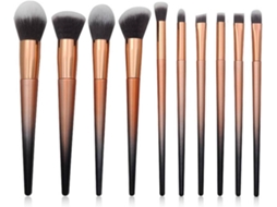 Kit de Pincéis para Maquilhagem WJS 840079092502 (Preto / Dourado)
