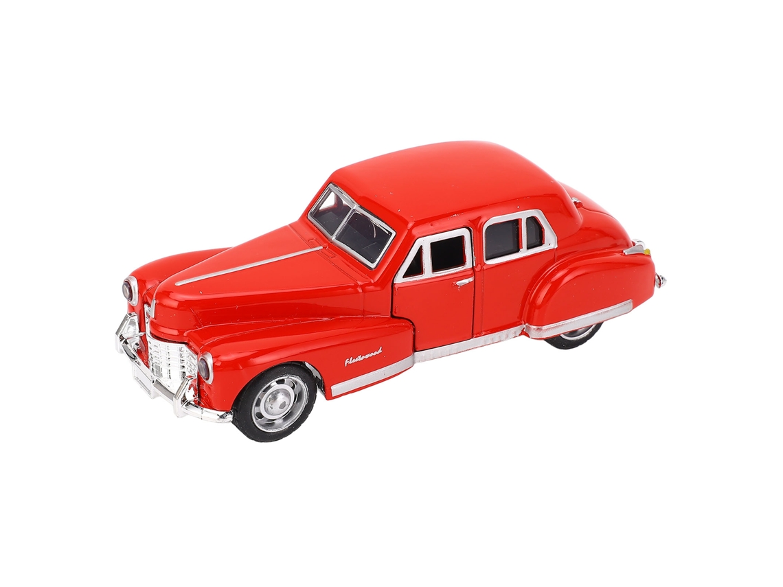 Modelo De Carro Clássico De Liga Metálica 1:32 Escala Retrô Educativo Decorativo Vermelho