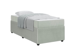 Estrutura da Cama com Colchão Cinzento Claro Tecido MAISON EXCLUSIVE 80x200 cm