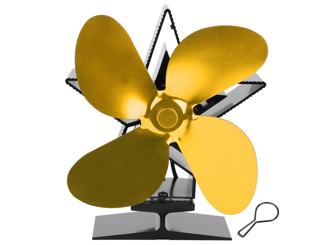 Ventilador 4 Lâminas para Estufa de Madeira Distribuição Calor