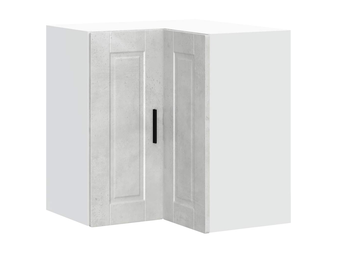 Kitchen Wall Corner Cabinet, Kitchen Wall Corner Cabinets Vidaxl Cinzeto Madeira Processada (n/a)