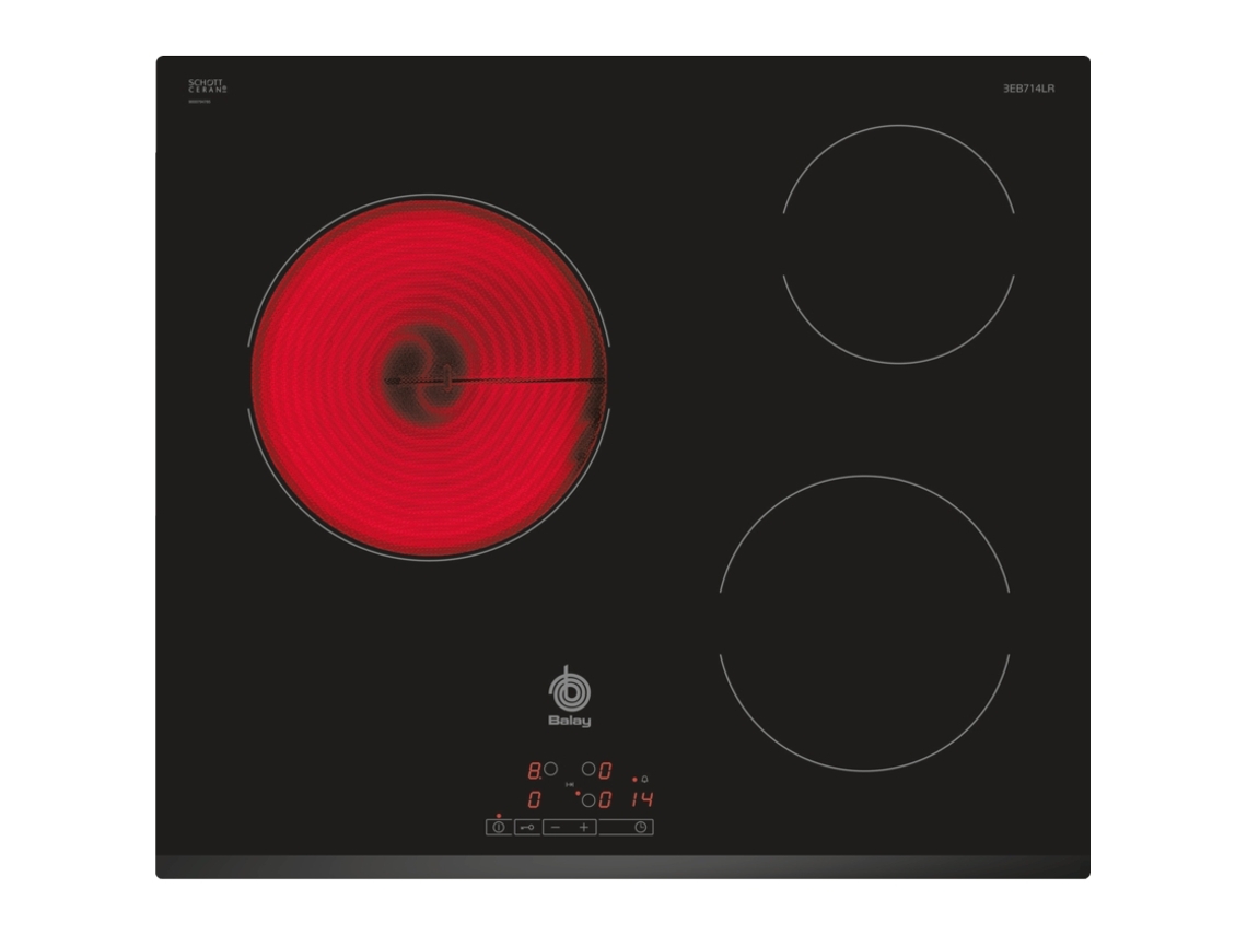Placa de Vitrocerâmica BALAY 3EB714LR. (Elétrica - 59.2 cm - Preto)