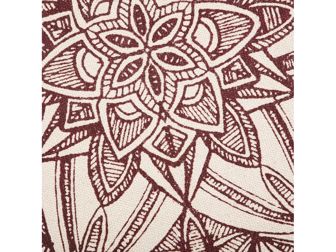 Tapete Oltu (Vermelho - Algodão - 120x120x3 cm)