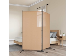 Vidaxl Divisória De Quarto De 2 Painéis Bege 175 X 180 Cm Tecido