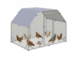 Curral de Galinha com Cobertura para 4 6 Galinhas de Aço. 280x190x195 Cm Ge