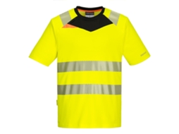 Dx4 Camiseta De Alta Visibilidade M/c Para Segurança E Conforto / Laranja Preto / L Portwest