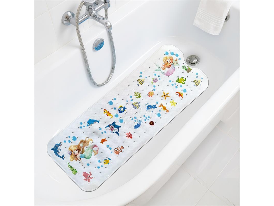 Tapete de Banho Antiderrapante Chuveiro Banheira para Bebês HENTEN HOME 100x40 Cm