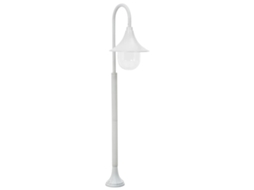 Vidaxl Candeeiro De Pé Para Jardim E27 120 Cm Alumínio Branco