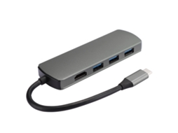 Hub Adaptador De Estação De Docking Hd Hdmi Para Type C Multifuncional 6 Em 1 Verde Escuro