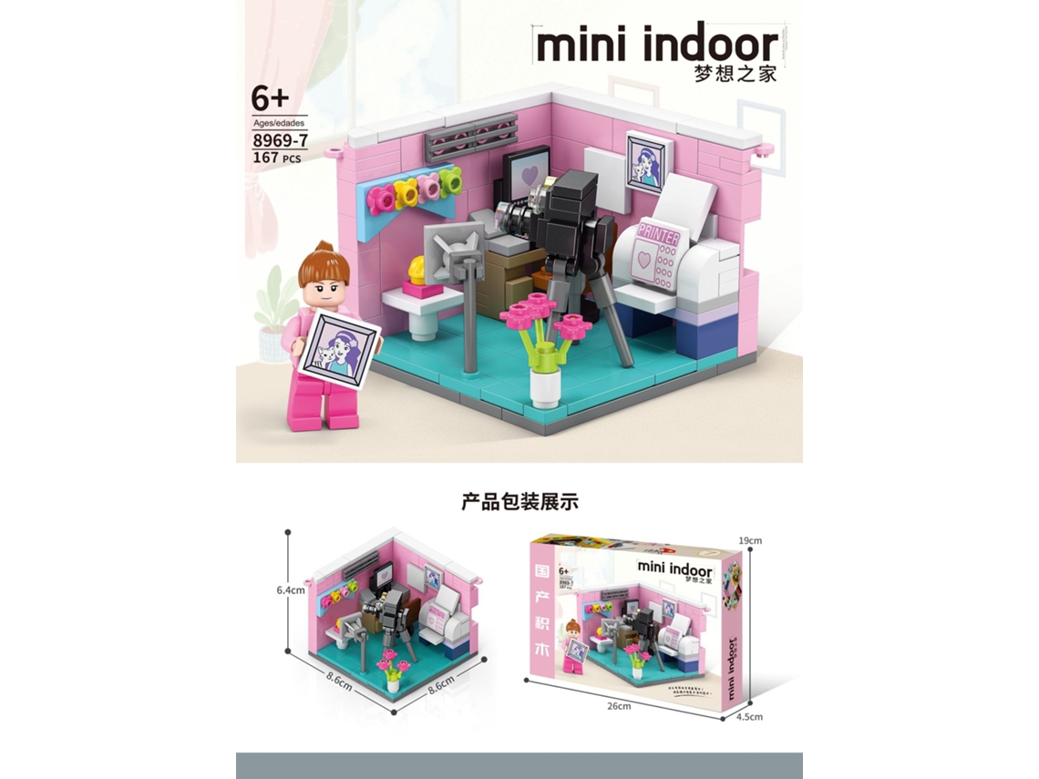 (167 Peças) Blocos De Montar Para Montar Cenário De Rua - Brinquedo Educativo Infantil Faça Você Mesmo