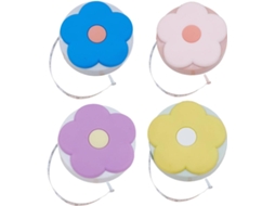 Conjunto De 4 Fitas Métricas Com Desenhos Animados, Fitas Métricas Florais Fofas