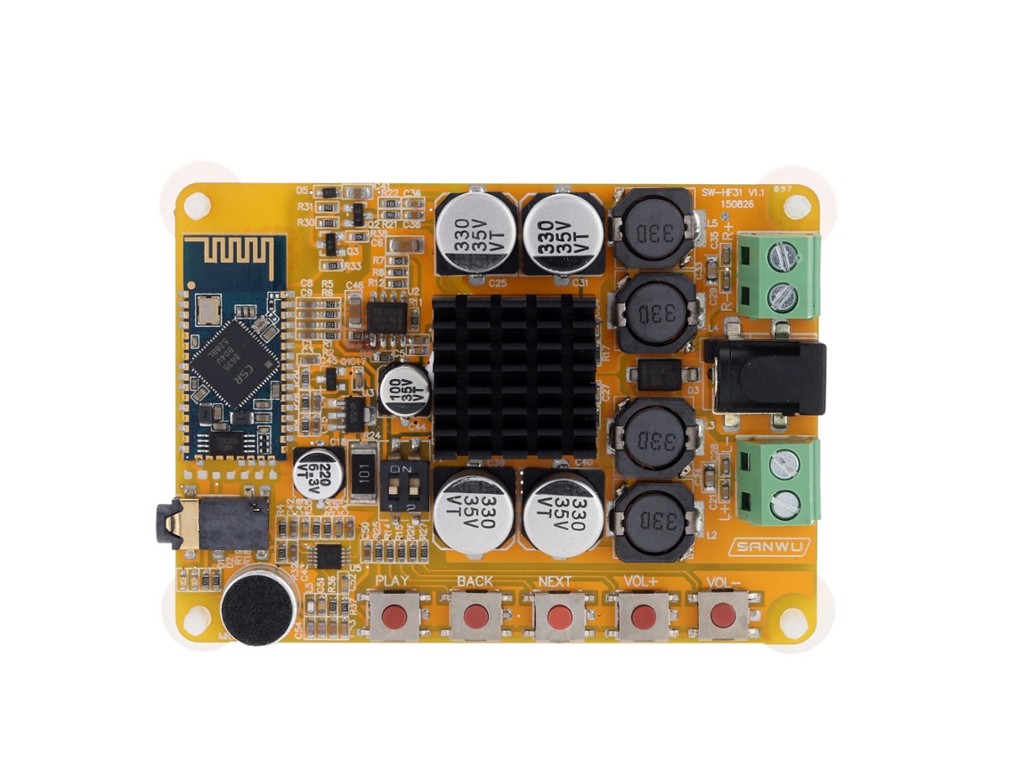Módulo de Amplificador Estéreo Digital Bluetooth 4.0 2x50w com Receptor de Áudio para Diy