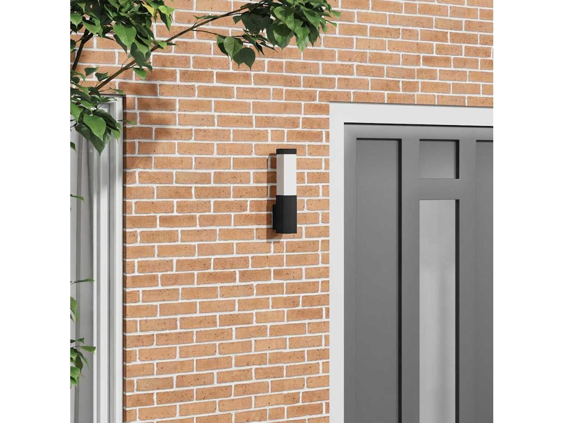 Vidaxl Luz De Parede Para Exterior Preto 10.5 X 6 X 33 Cm