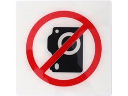 Placa De Aviso Proibido Fotografar Da Outanaya, Placa De Acrílico Branco Transparente E Versátil, Design Simples E