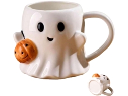 Caneca De Café De Halloween Caneca De Cerâmica Fofa Com Estampa De Fantasma, Presente Decorativo E Gokoco