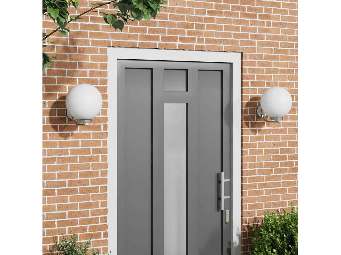Vidaxl Luz De Parede Para Exterior 2 Unid. Prateado 29 X 25 X 33 Cm