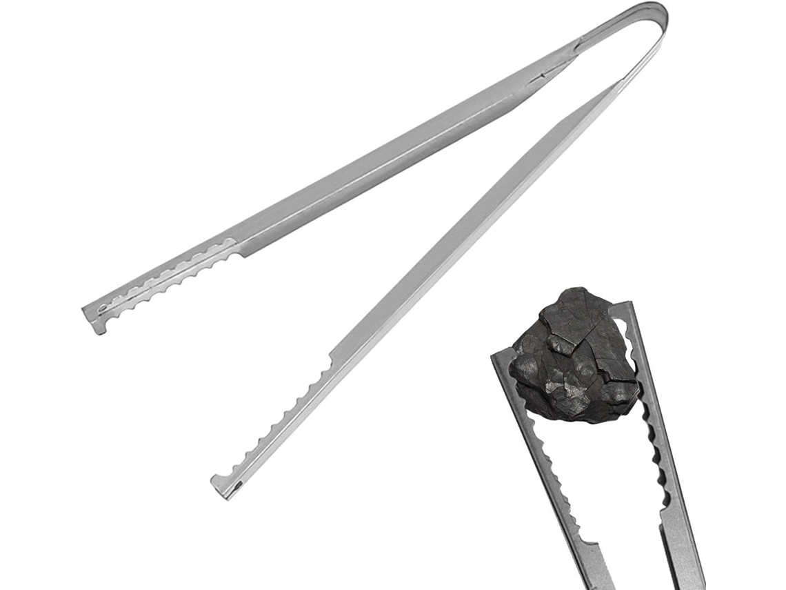 Pinça De Aço Inoxidável Para Carvão Portátil Longa Lenha, Ideal Para Churrasco, Fogueira, Culinária E Lareira