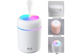Humidificador Portátil LAXISCREED 300ml com Luz Noturna para Quarto, Escritório Ou Mesa