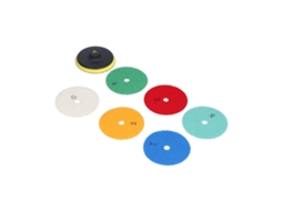 Kit De 6 Discos Diamantados Secos De Polimento + 1 Porta-discos Para Esmerilar Granito E Mármore De 4 Polegadas