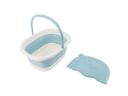 Bacia de Banho de Pés Dobrável para Crianças com Massagem Multifuncional Azul