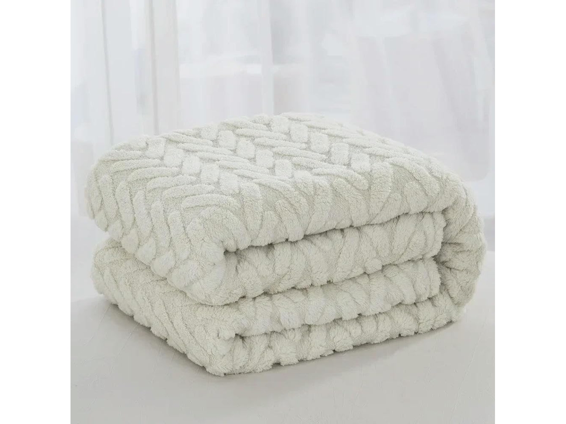 Manta Multifuncional de Algodão Jacquard Camada Única e Dupla Face Ideal para Outono Inverno, Macio, Quente, I