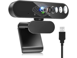Lurelia Webcam Vsm-737, Full Hd 1080p, Microfone, Preto, Usb, Imagem Nítida, Para Pc E Videochamadas