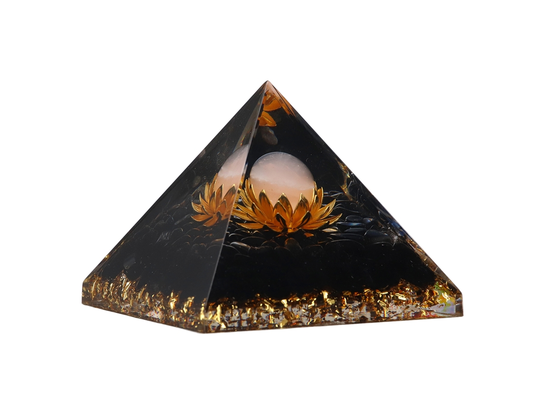 Pirâmide De Cristal Pedra Esfregada Decoração Casa Carro