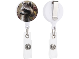 Chaveiro Retrátil Com Clipe Tipo Jacaré, Porta Crachá Identificação Com Tema De Animais, Ideal Funcionários De