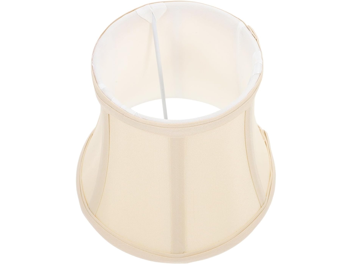Abajur De Tecido Bege Com Encaixe Por Pressão Para Luminária De Chão E De Mesa.