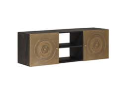 Vidaxl Gabinete Para Tv Com Prateleira Latão 105 X 30 X 35 Cm
