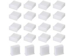 20 Tampas Usb Anti poeira, Silicone, 13x5mm, Branco ZYBLSSBB