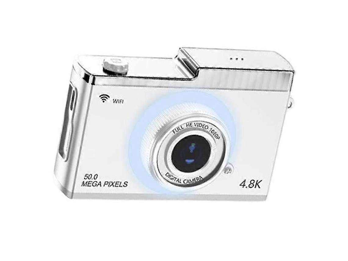 Câmara Digital Retro Com Lente Dupla, Ecrã Ips De 2,4 Polegadas, Zoom 8x E Gravação De Vídeo