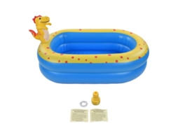 Mali piscina Inflável Infantil Dinossauro 42x41x32in para Brincar de Água com Camada Dupla