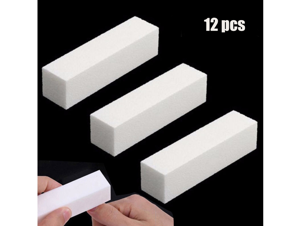 12 Peças Lixa De Sponge Para Unhas Buffer Block De Arte De Manicure Pedicure Ferramenta Para Unhas Naturais E Artificiais