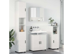 Vidaxl Conjunto De Móveis Para Banheiro 4 Unid. Branco Brilhante