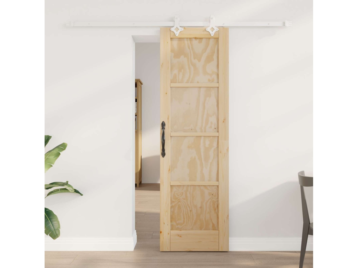 Vidaxl Porta Deslizante Natural E Branco 61 X 198,5 Cm