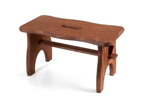 Banqueta MADE IN ITALY Madeira de Bétula Multicamadas Cor Madeira Escura 39 X 19 X 21 Cm