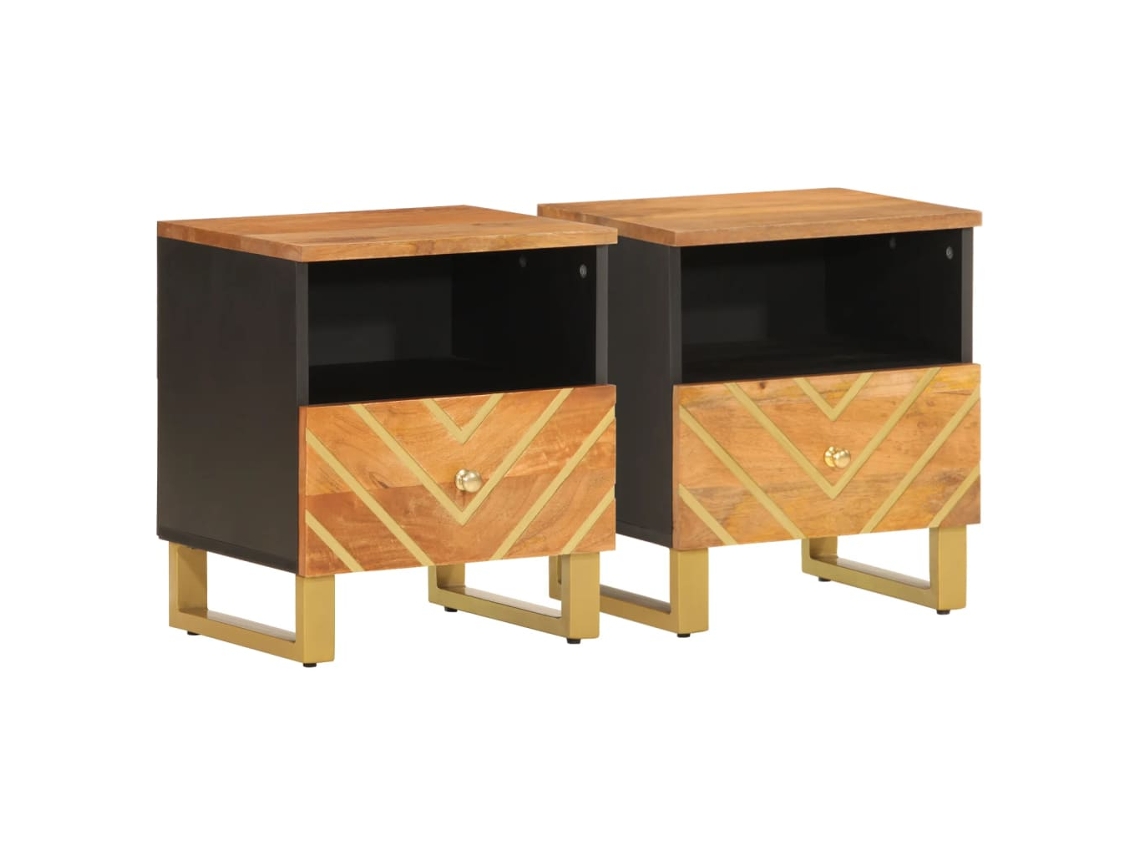 Bedside Cabinet, Bedside Cabinets Vidaxl Marrom Madeira (n/a)