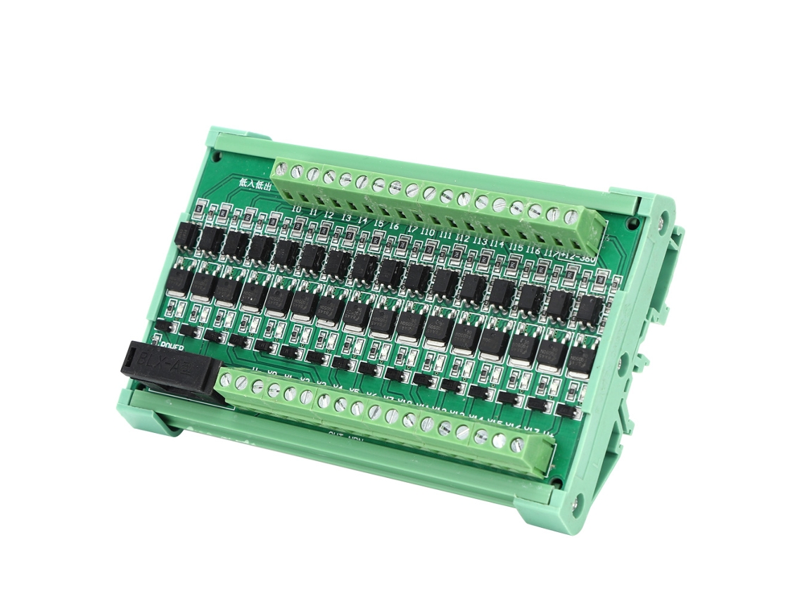 Placa de relés amplificadora PLC de 16 canais NPN 12 36V DC