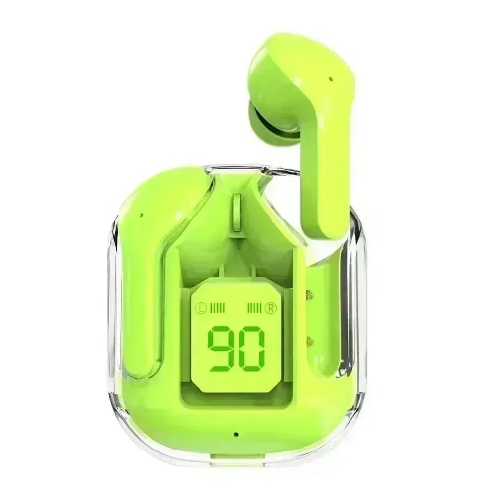 (verde) Mini Fones De Ouvido Sem Fio Com Indicador De Bateria Led, Fones De Ouvido Estéreo Sem Fio Tws
