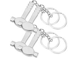 Conjunto De 4 Chaveiros De Metal Em Formato De Martelo, Anéis Criativos Para Chaves De Carro, Casa E Bolsa.